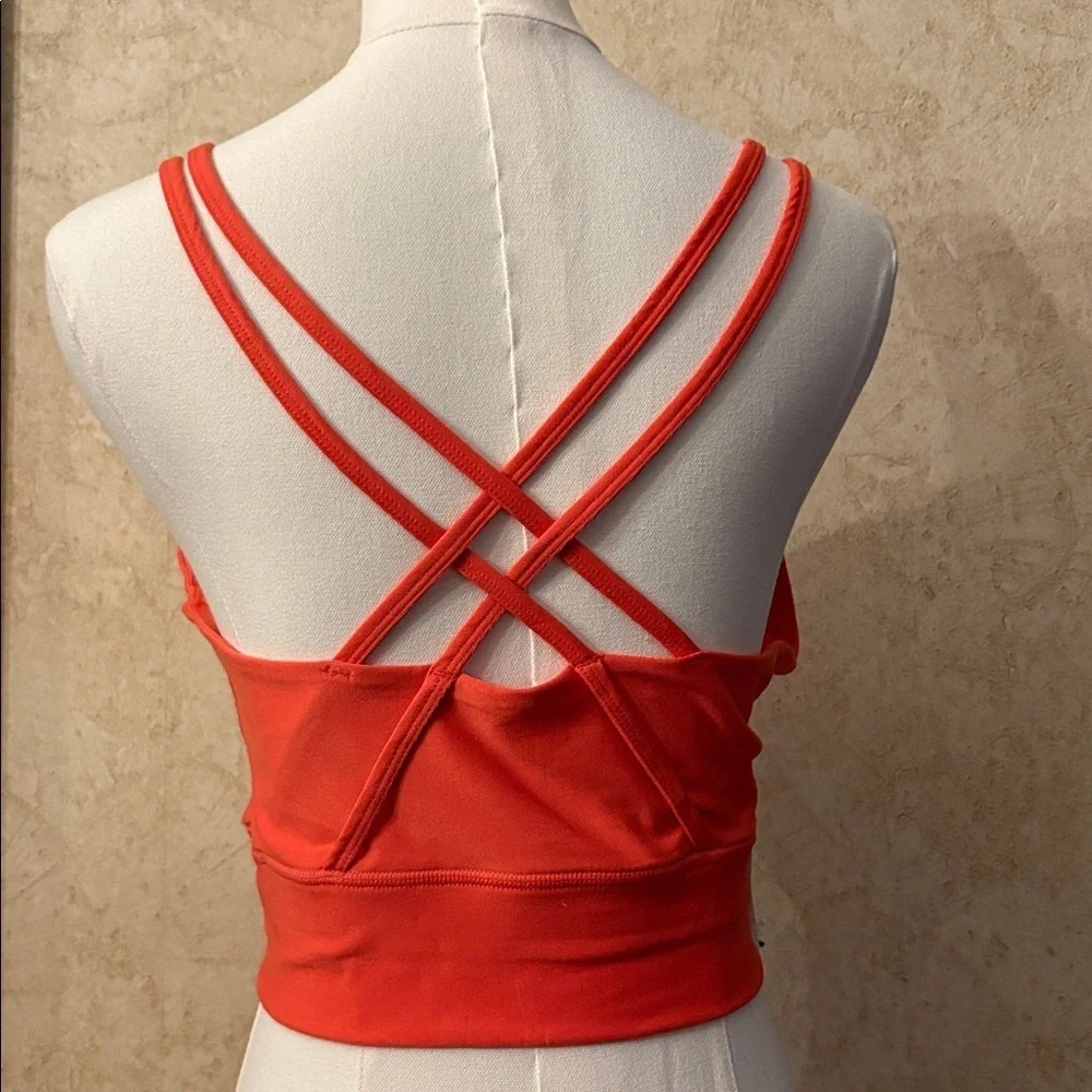 Body Up  Strappy Back Sports Bra in Begonia Pink